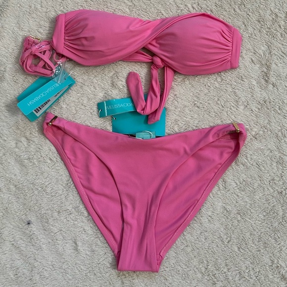 Melissa Odabash Martinique bikini set in rose NWT - Picture 9 of 14